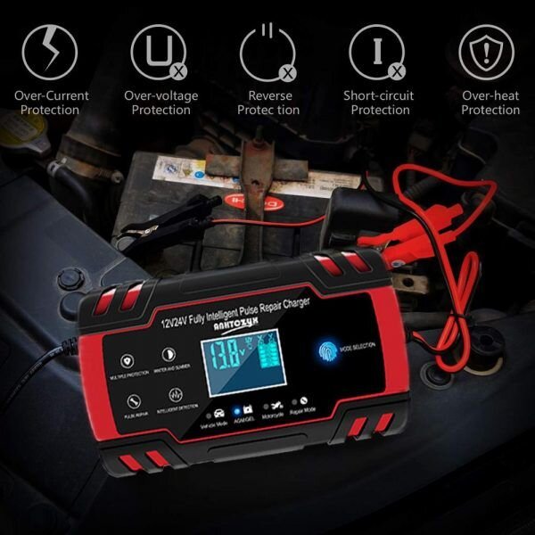 12V 24V 8A Touch Screen Pulse Repair LCD Battery Charger