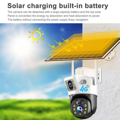 4G Sim Card Outdoor Wireless Solar Camera 8MP 4K