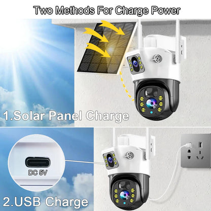 4G Sim Card Outdoor Wireless Solar Camera 8MP 4K
