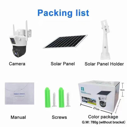 4G Sim Card Outdoor Wireless Solar Camera 8MP 4K