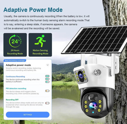 4G Sim Card Outdoor Wireless Solar Camera 8MP 4K