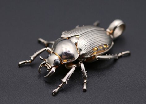 3D printing a stunning silver mechatronic beetle necklace